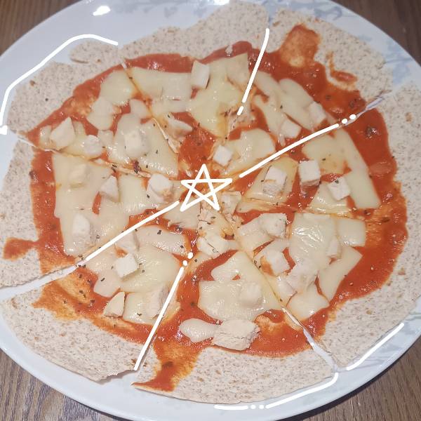 Lower calorie pizza