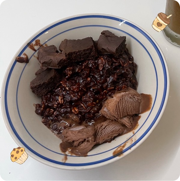 chocolate fudge loaded oats