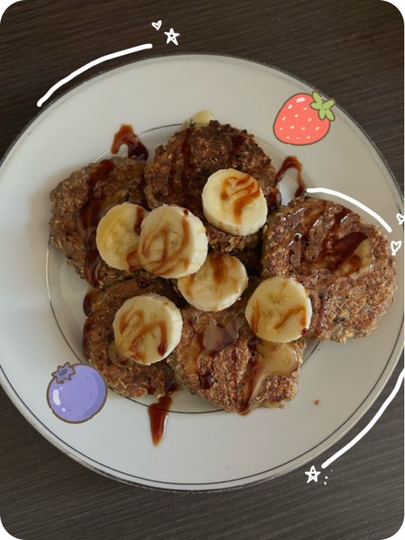 Mini banana pancakes