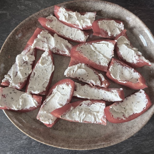 bell pepper and cream cheese