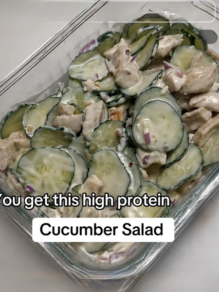 cucumber salad with chicken breast