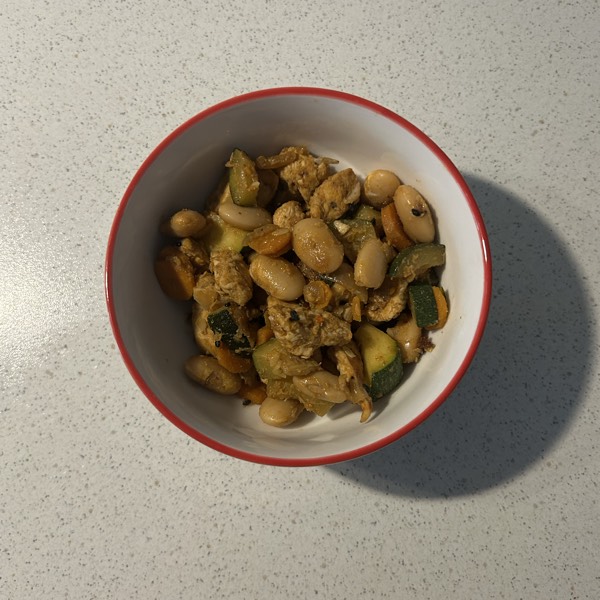 limabeans with chicken and vegetables