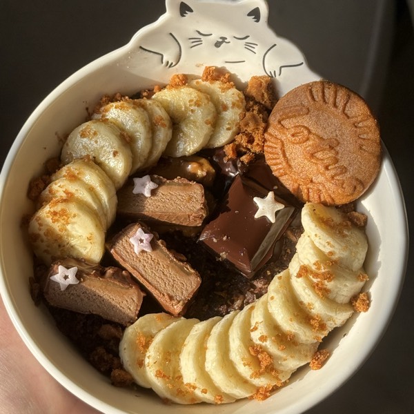 chocolate oatmeal & Biscoff