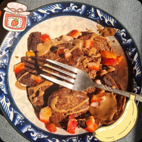 choco oats pancake