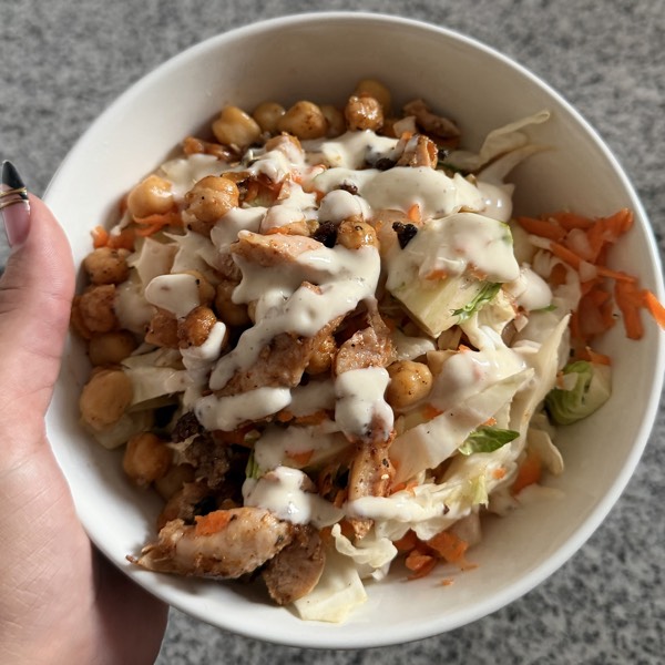 chickpea and chicken salad