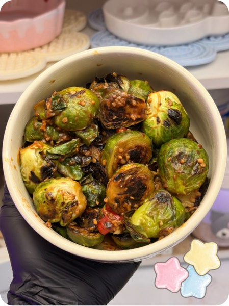 miso brussel sprout stirfry
