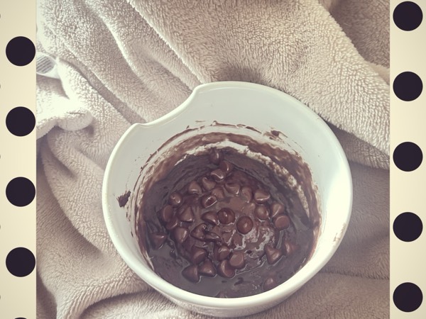 Microwaved Caramel Triple Choclate Banana Brownie